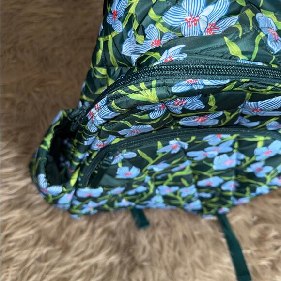 New Vera Bradley Essential Large Backpack Charlotte Stems Ultralight main image 5